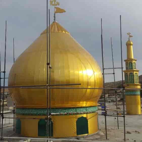 ساخت گنبد و گلدسته آلومینیوم طلایی