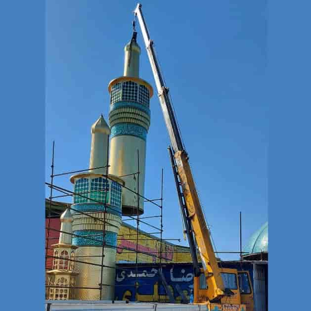 بارگیری گلدسته آلومینیومی طلایی ۱۰ متری